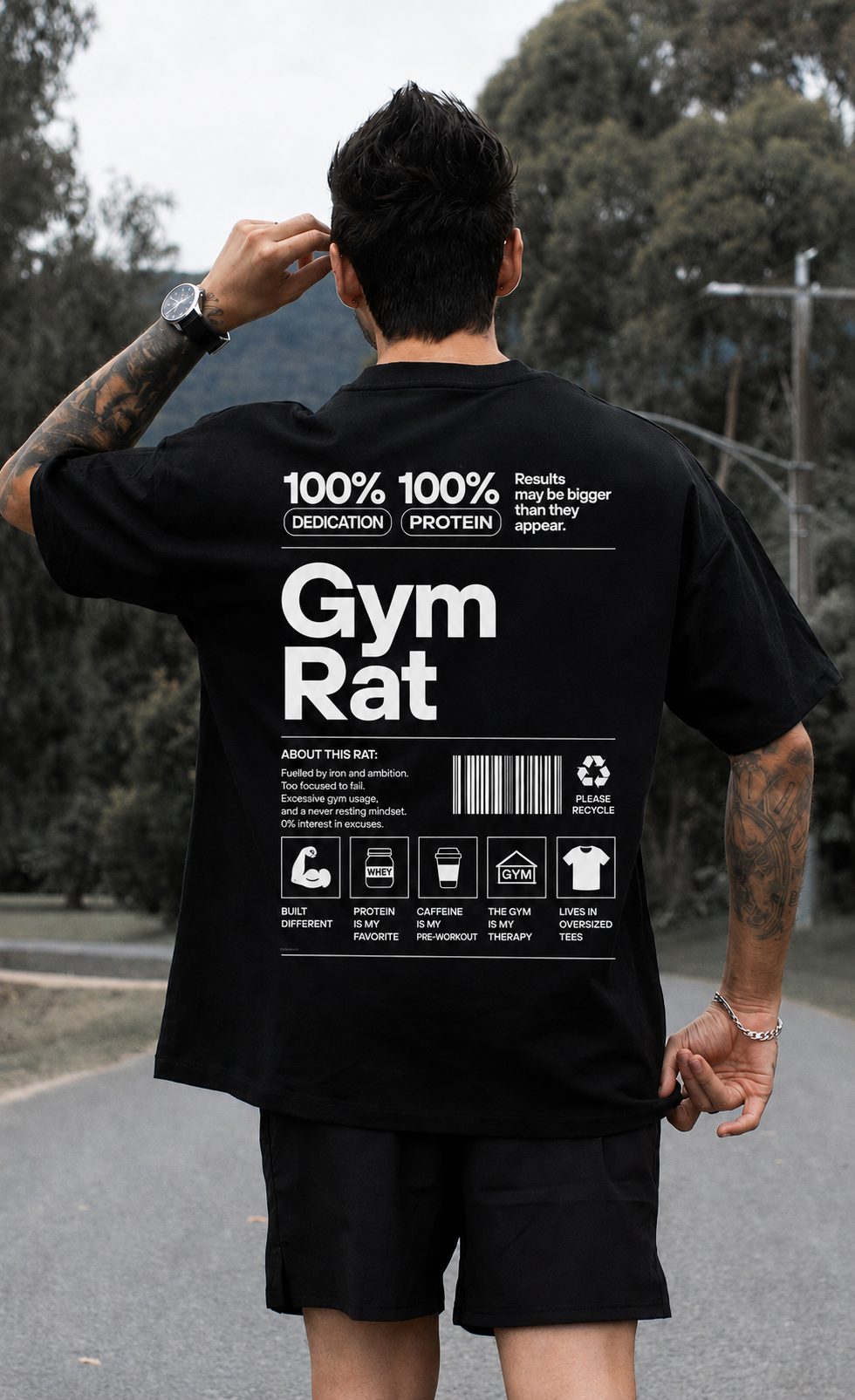 Gym Rat Oversized T-Shirt for Gym